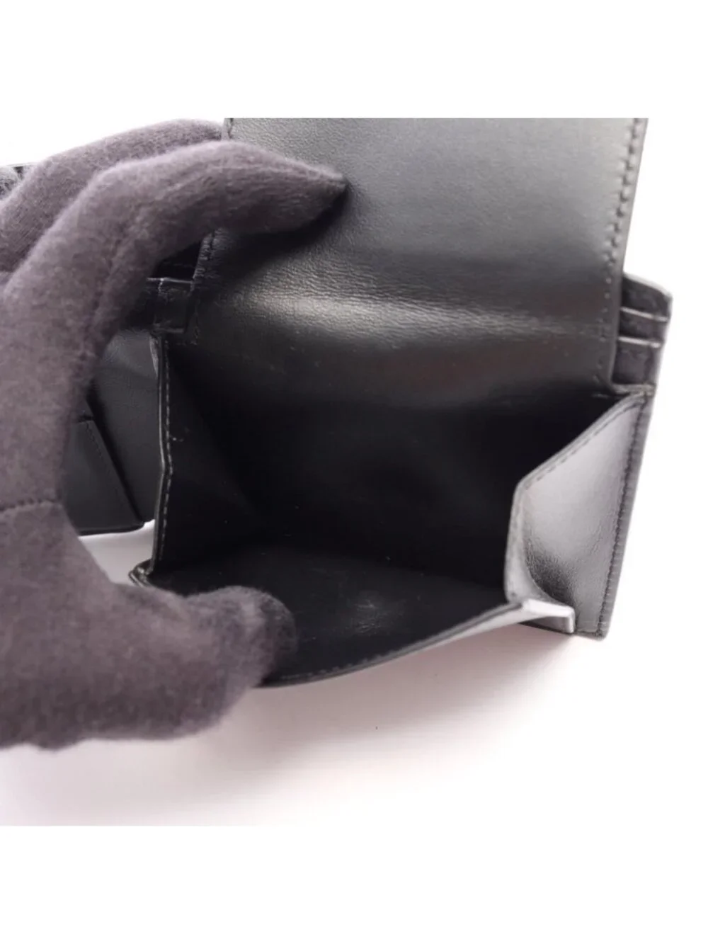 Celine Bifold Wallet Black Leather